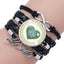 Mother Time Gemstone Multi-layer Braided Leather Bracelet