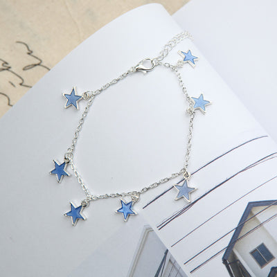 Simple Star Luminous Tassel Anklet for Women