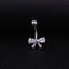 Belly Rings Fashion Bow Knot 316 Stainless Steel  Copper Inlaid Zircon