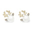 Elegant Pearl Antler Deer Head Earrings