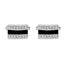 European Geometric Rectangular Diamond-studded Cufflinks