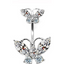 Glam Retro Butterfly Zircon Inlay Stainless Steel Belly Ring