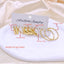 5 Sets Geometric Alloy Hoop and Pearl Earrings Set