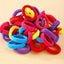 Small Daisy Nylon Hair Tie Set - 50 Pieces Fashion Hair Rings for Women