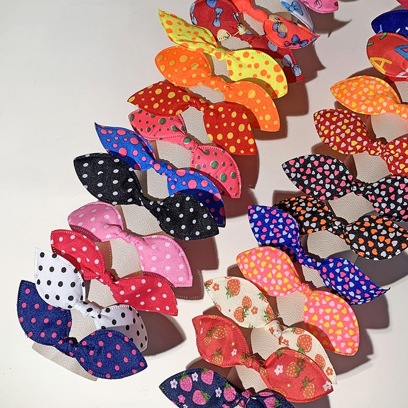50-Piece Colorful Bowknot Hair Ties Set for Kids