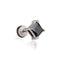 Retro Black Zircon Cross Titanium Steel Stud Earrings for Men