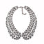 Glam Geometric Alloy Inlay Pearl Rhinestone Statement Necklace