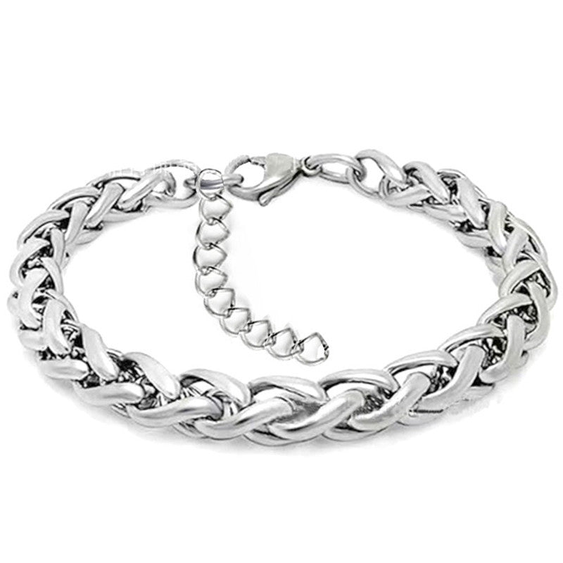 Fashion Geometric Titanium Steel Men's Bracelet 3.2mm Chain