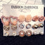 1 Set Fashion Heart Shape Rose Alloy Plating Artificial Pearls Rhinestones Gold Plated Women's Ear Studs