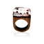 Casual Geometric Wood Resin Handmade Fashion Rings