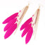 New Fashion Metal Tassel Feather Earrings