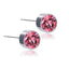 Simple Colorful Titanium Steel Stud Earrings with Czech Crystals