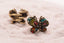 Retro Bronze Butterfly Hair Claw with Resin Bow and Gemstone Inlay