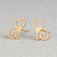 Simple Cat Stainless Steel Earrings Wholesale