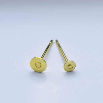 1 Piece Copper Geometric Auricular Needle Earrings 13*3mm 13*4mm Gold Tone Jewelry Accessories