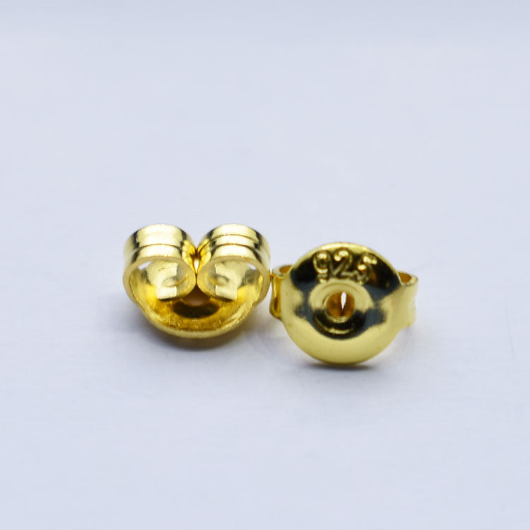 1 Piece 3*5MM Gold Plated Copper Geometric Earplugs Jewelry Accessories