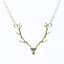 Simple Antler Necklace Christmas Elk Reindeer Pendant Necklace Female Clavicle Chain Fawn Antler Necklace Wholesale
