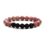 Natural Stone Sunstone and Black Rutilated Quartz Bracelet for Men