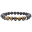 Simple Colorful Stone & Lava Rock Beaded Unisex Bracelet