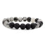 Natural Stone Sunstone and Black Rutilated Quartz Bracelet for Men