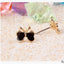 Asymmetric Rhinestone & Pearl Butterfly Stud Earrings - Korean Fashion Trend