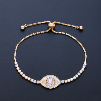 Alloy Bohemia Geometric Evil Eye Crystal Bracelet Fashion Jewelry