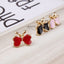 Asymmetric Rhinestone & Pearl Butterfly Stud Earrings - Korean Fashion Trend