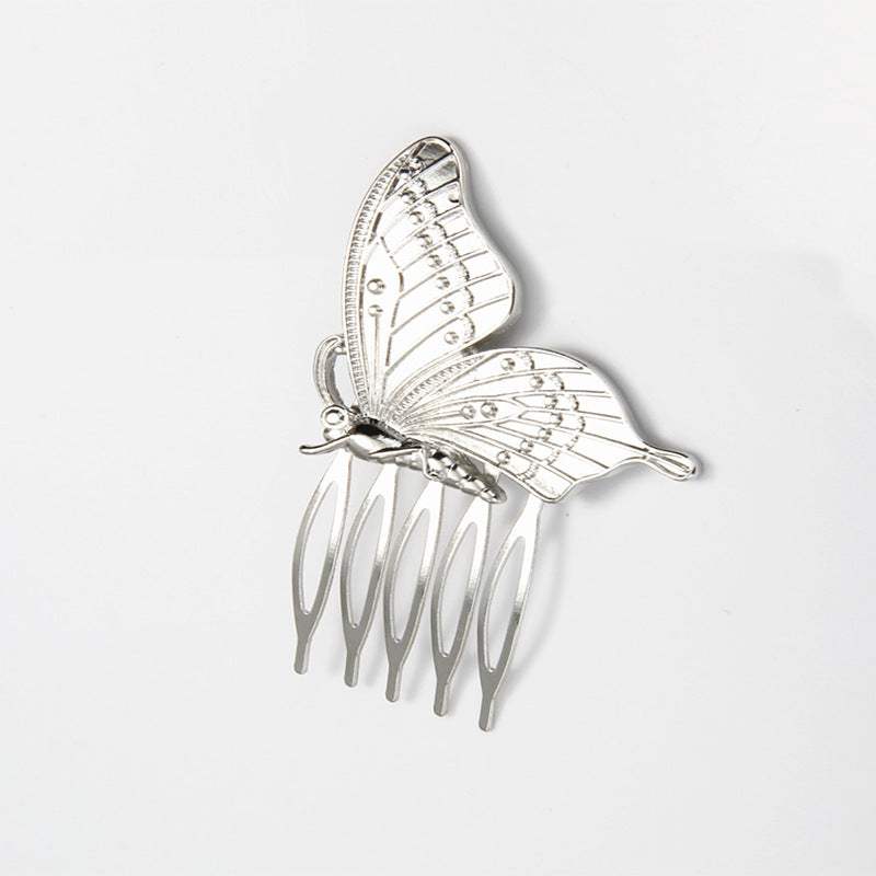 Retro Diamond Pearl Leaf Hair Comb Clip