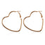 Large Geometric Heart Hoop Earrings - Fashion Statement Jewelry