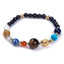 Ethnic Geometric Natural Stone Solar System Beaded Bracelet