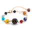 Ethnic Geometric Natural Stone Solar System Beaded Bracelet