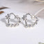 Asymmetric Rhinestone & Pearl Butterfly Stud Earrings - Korean Fashion Trend