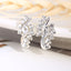 Asymmetric Rhinestone & Pearl Butterfly Stud Earrings - Korean Fashion Trend