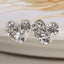 Asymmetric Rhinestone & Pearl Butterfly Stud Earrings - Korean Fashion Trend