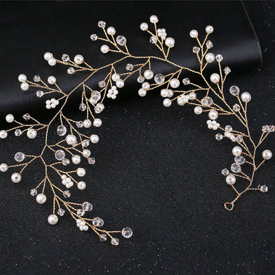 Bridal Pearl Crystal Hair Band and Dress Accessories