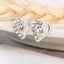 Asymmetric Rhinestone & Pearl Butterfly Stud Earrings - Korean Fashion Trend