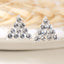 Asymmetric Rhinestone & Pearl Butterfly Stud Earrings - Korean Fashion Trend