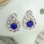 Asymmetric Rhinestone & Pearl Butterfly Stud Earrings - Korean Fashion Trend