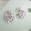 Asymmetric Rhinestone & Pearl Butterfly Stud Earrings - Korean Fashion Trend