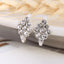 Asymmetric Rhinestone & Pearl Butterfly Stud Earrings - Korean Fashion Trend