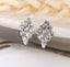 Asymmetric Rhinestone & Pearl Butterfly Stud Earrings - Korean Fashion Trend