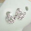 Asymmetric Rhinestone & Pearl Butterfly Stud Earrings - Korean Fashion Trend