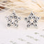 Asymmetric Rhinestone & Pearl Butterfly Stud Earrings - Korean Fashion Trend