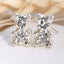 Asymmetric Rhinestone & Pearl Butterfly Stud Earrings - Korean Fashion Trend