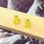 Cartoon Bear Creative Transparent Candy Color Earrings Wholesale