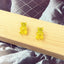 Cartoon Bear Candy Color Transparent Earrings