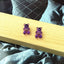 Cartoon Bear Creative Transparent Candy Color Earrings Wholesale