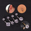 Stainless Steel Zircon Belly Button Ring Piercing Jewelry