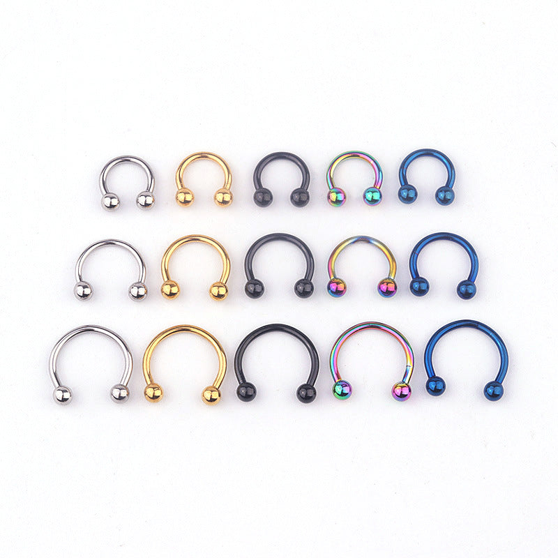 C-Shaped 316L Stainless Steel Piercing Ring