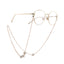 Elegant Gold Pearl Eyeglass Chain Necklace Nhbc151491